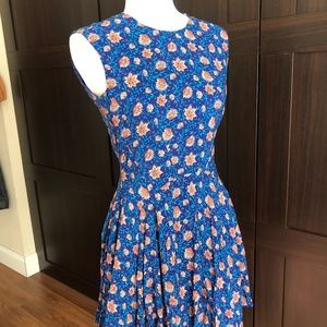 Floral Asian-Inspired A-Line Dress